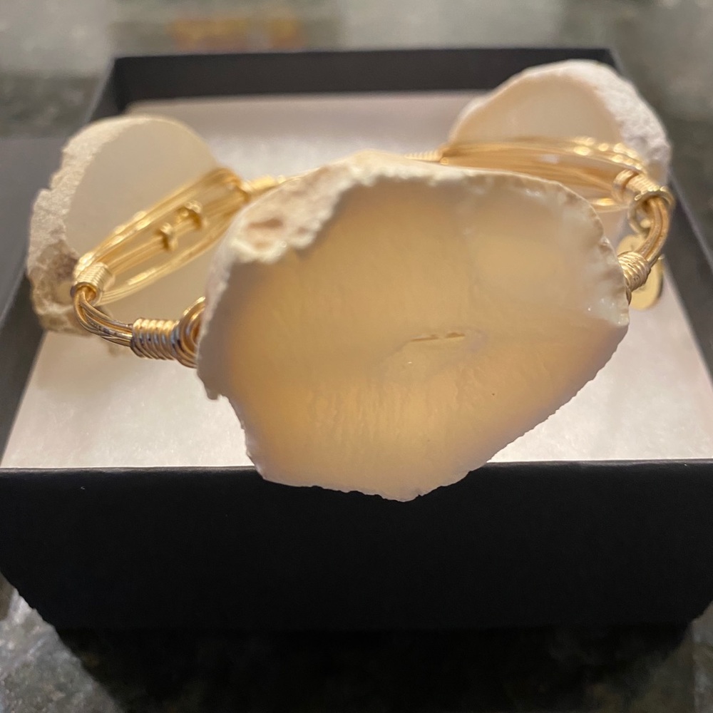 Bourbon and Bowties Agate Bangle Bracelet
